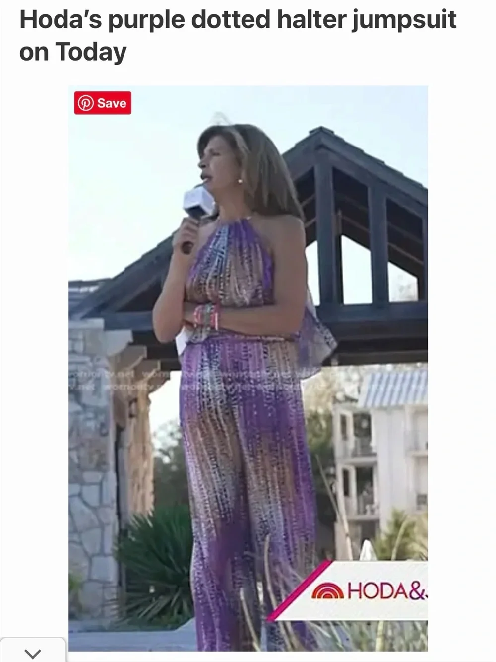 Ramy Brook Sleeveless Halter Jumpsuit in Purple Multi Color as seen on TV